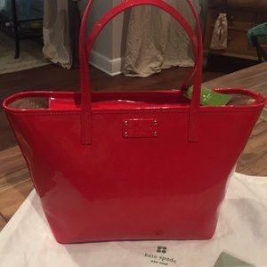 Kate Spade Small Harmony Chili Red Metro NWT